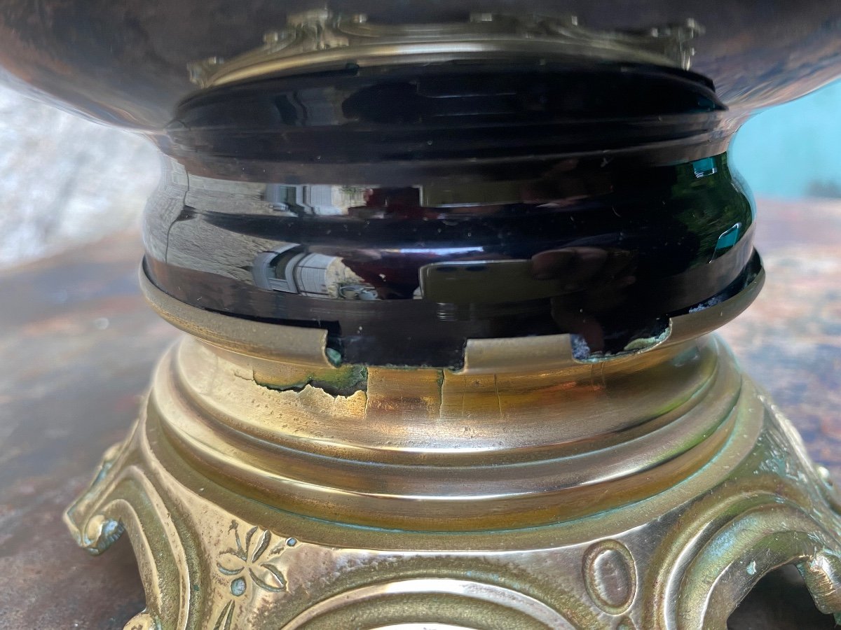 Pair Of XIXth Oil Lamps-photo-7