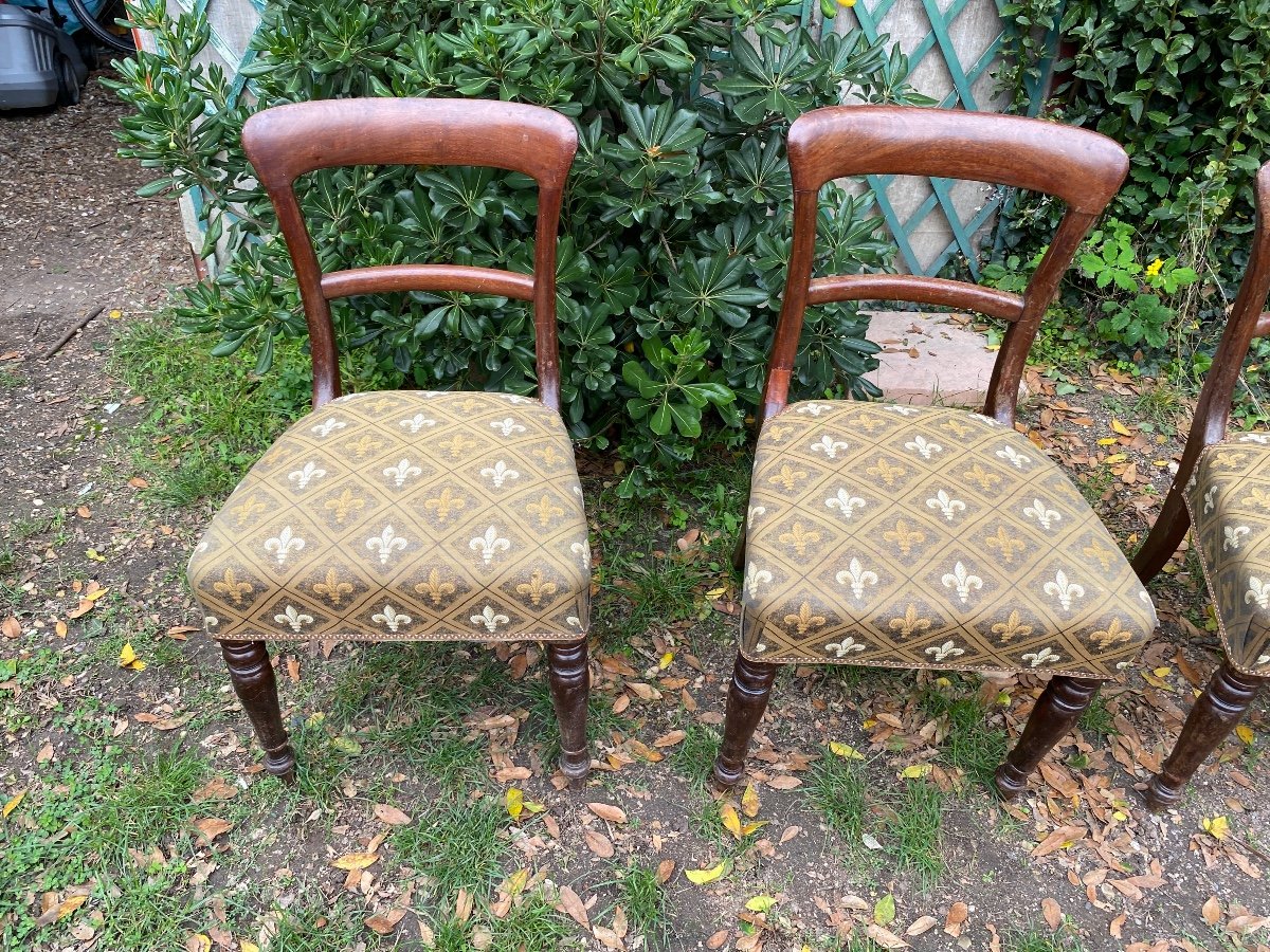 Series Of 8 Mahogany Chairs Late Nineteenth-photo-2