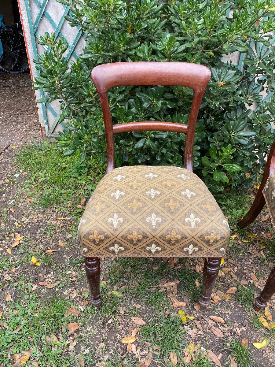 Series Of 8 Mahogany Chairs Late Nineteenth-photo-3