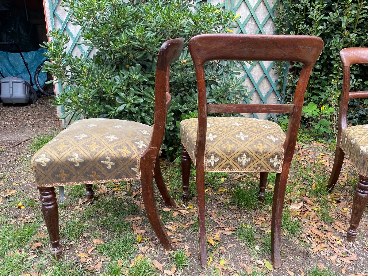 Series Of 8 Mahogany Chairs Late Nineteenth-photo-1