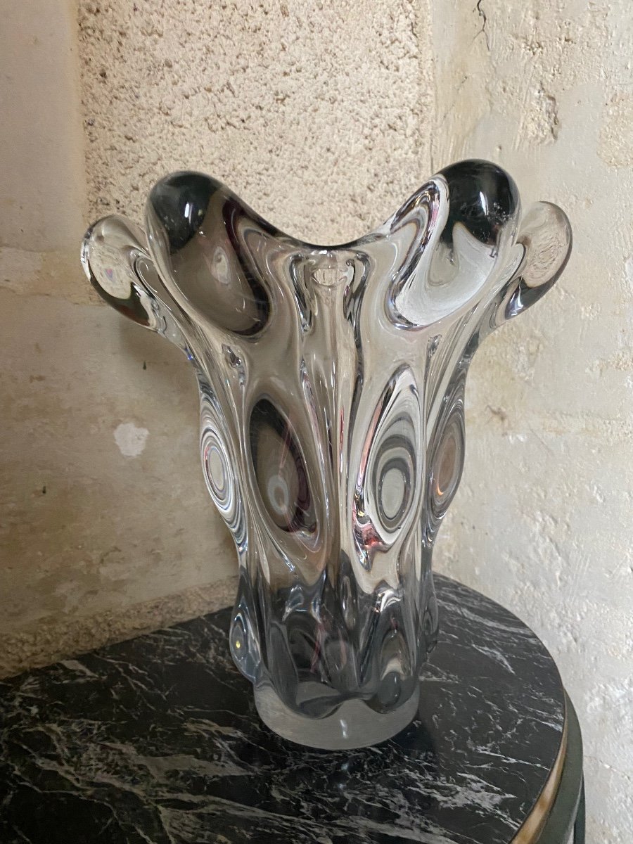 Vase Girafe En Cristal De Vannes 1950-photo-2