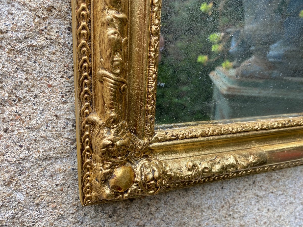 Louis-philippe Mirror Gilded With Gold Leaf-photo-1