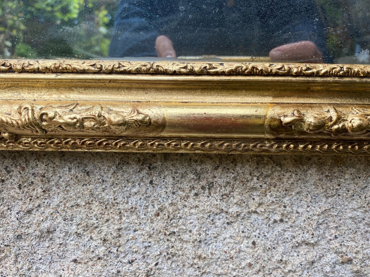 Louis-philippe Mirror Gilded With Gold Leaf-photo-2