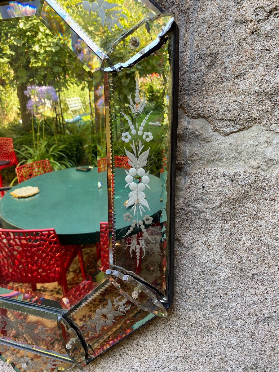 Venetian Mirror Early 20th Century-photo-3