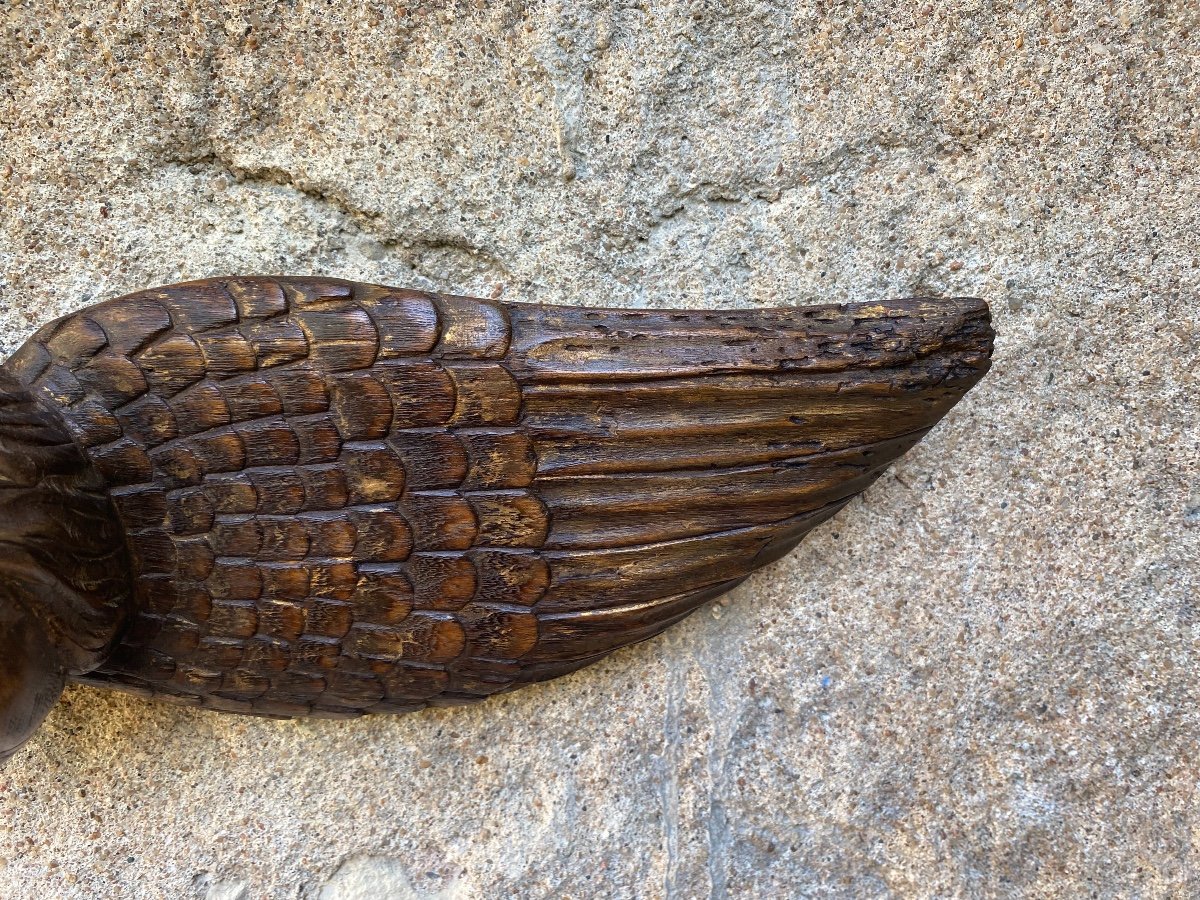17th Century Carved Wood Angel Head-photo-1
