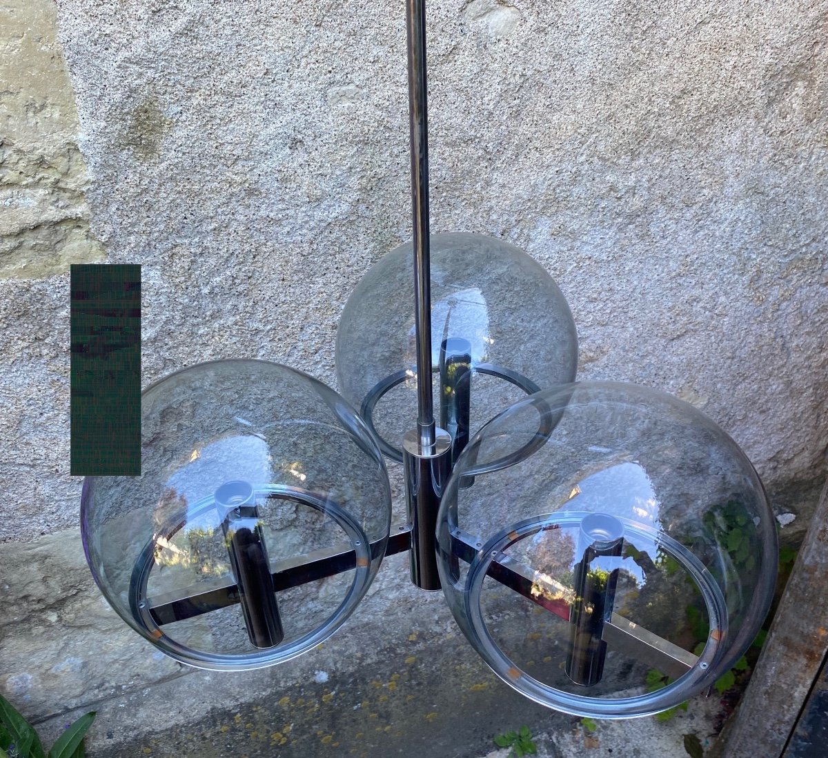Space Age Pendant Lamp By Gaetano Sciolari, 1970s-photo-2