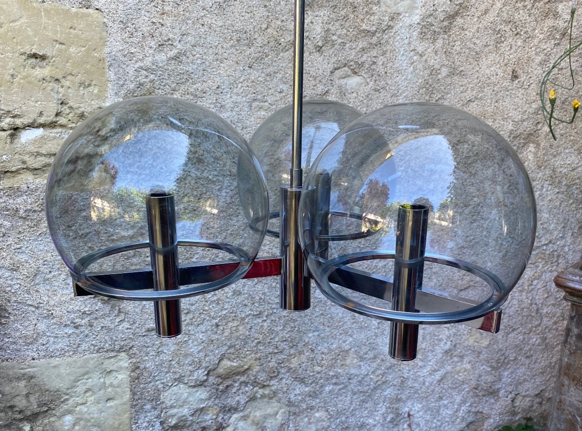 Space Age Pendant Lamp By Gaetano Sciolari, 1970s-photo-4