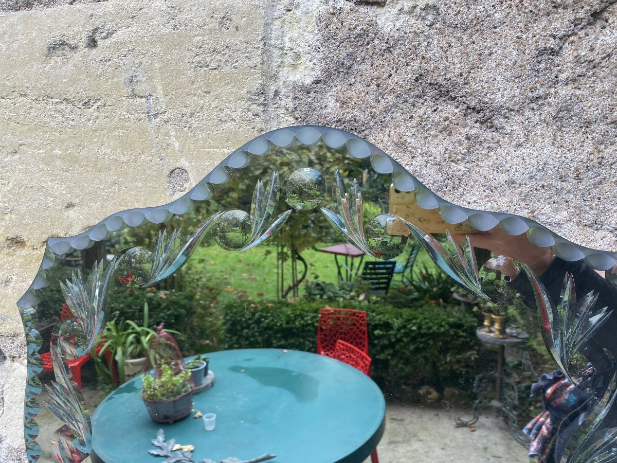 Miroir Vénitien milieu XXème-photo-3