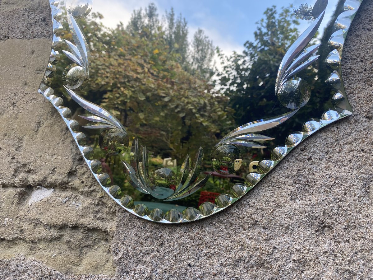 Miroir Vénitien milieu XXème-photo-3