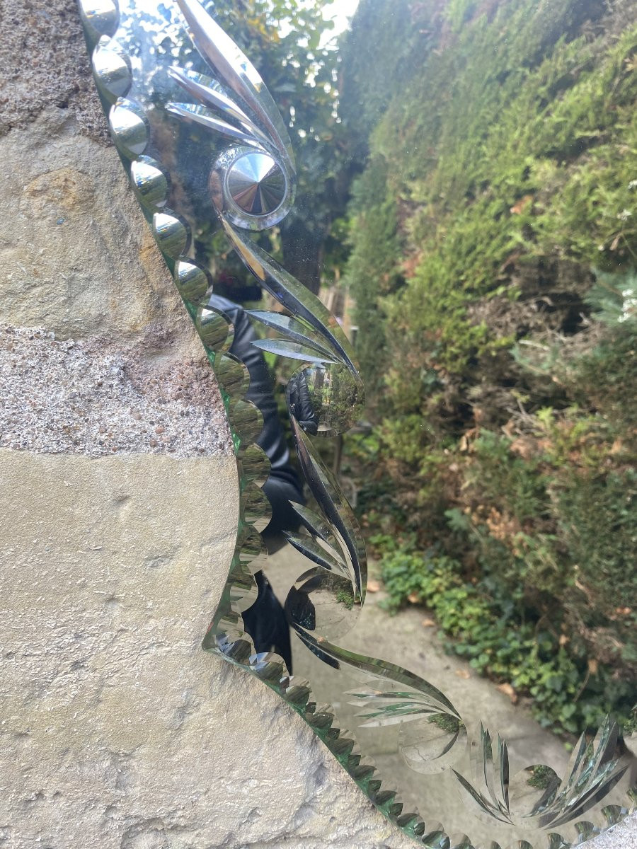 Miroir Vénitien milieu XXème-photo-4