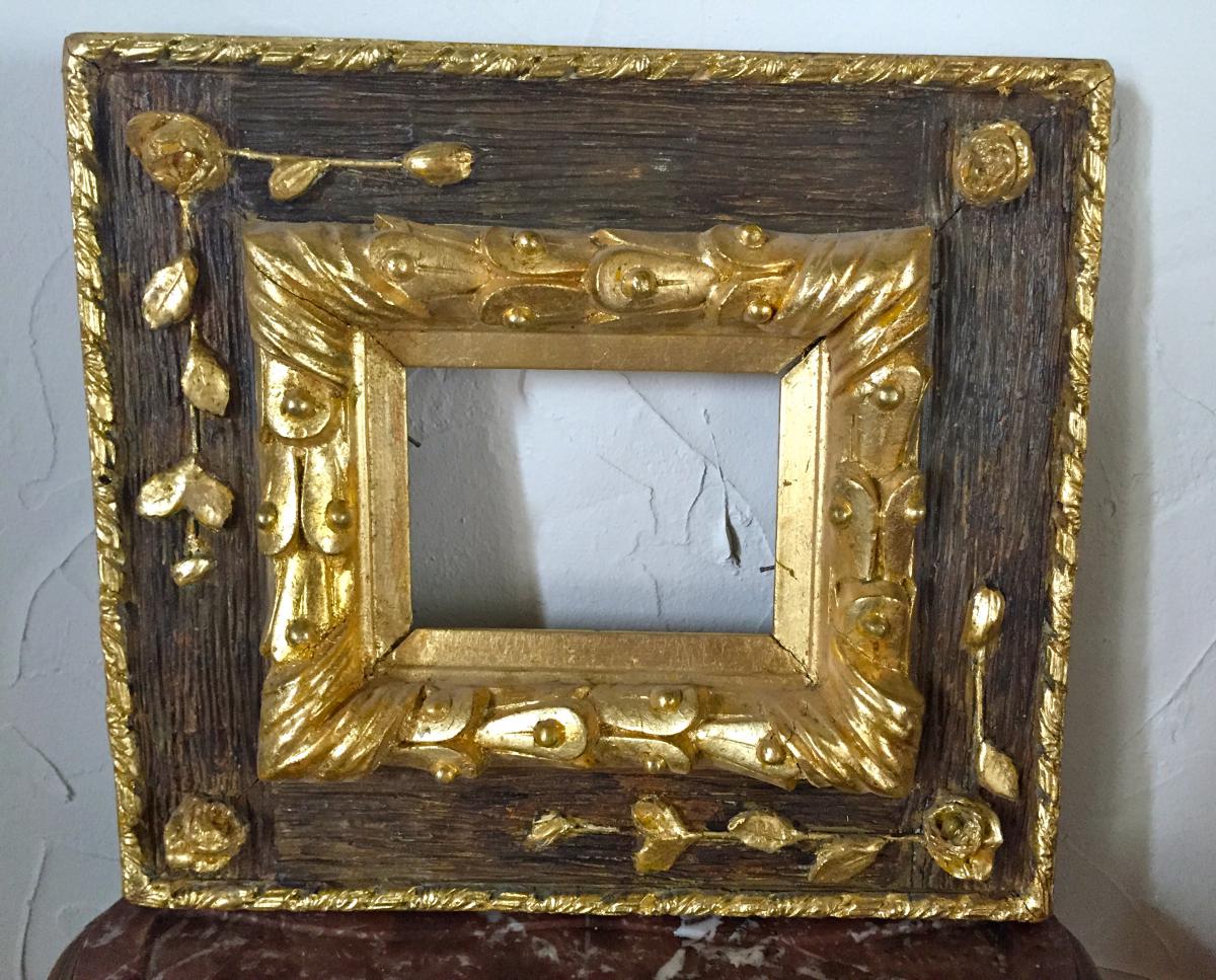 Small Gilded Frame In La Feuille d'Or, 1900-photo-2