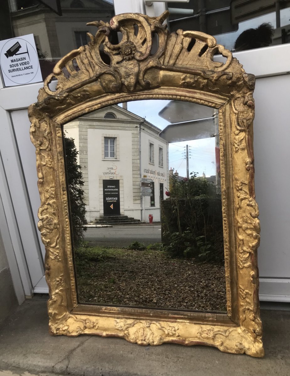 Miroir D’époque Régence 101 X 69 Cm-photo-2