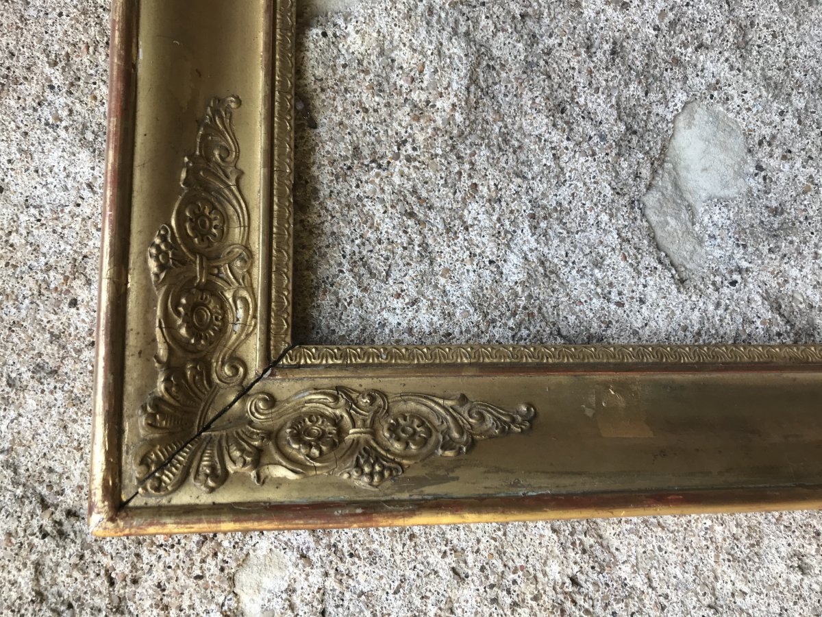 Golden Restoration Frame With Gold Leaf-photo-2