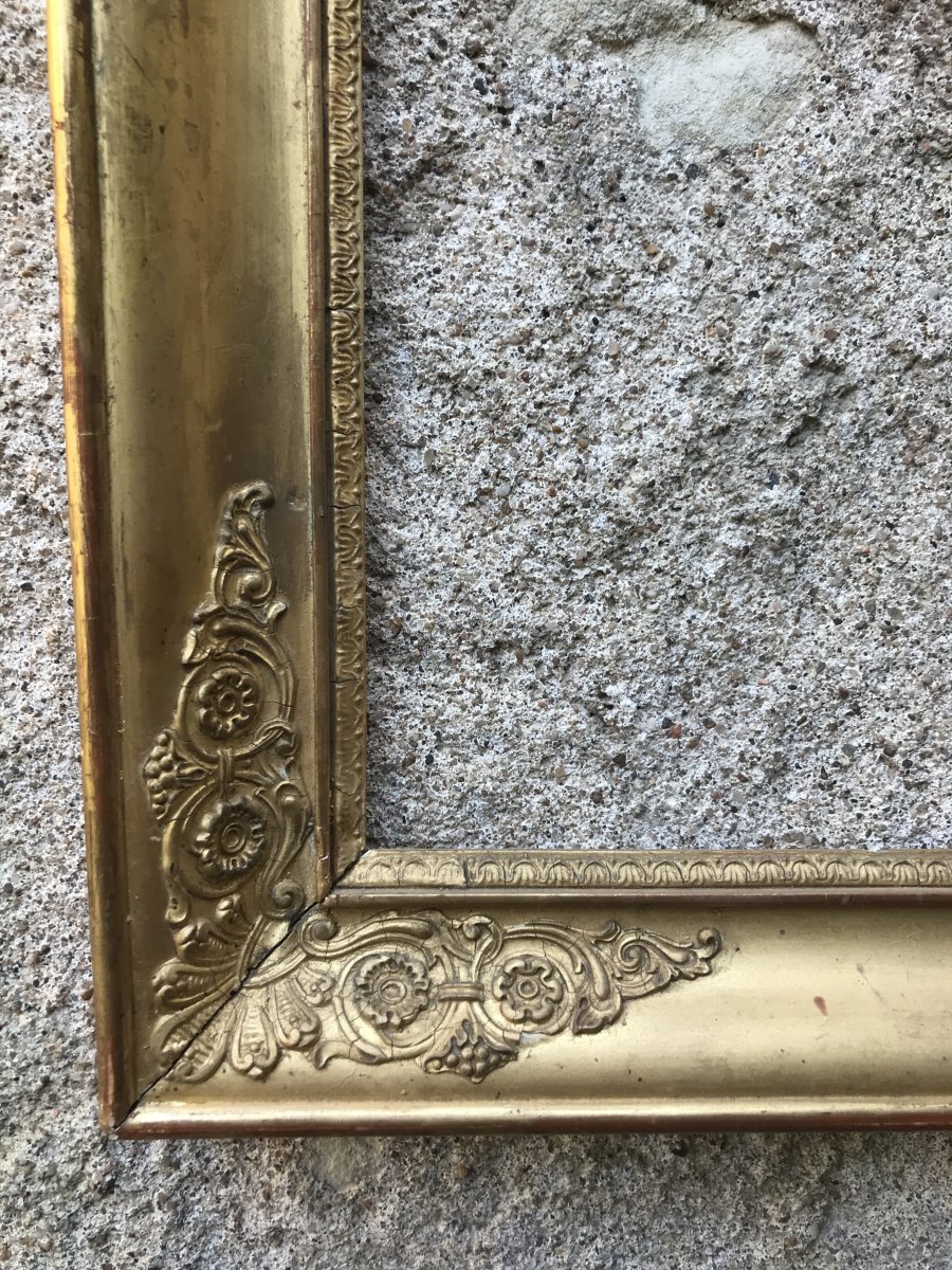 Golden Restoration Frame With Gold Leaf-photo-3