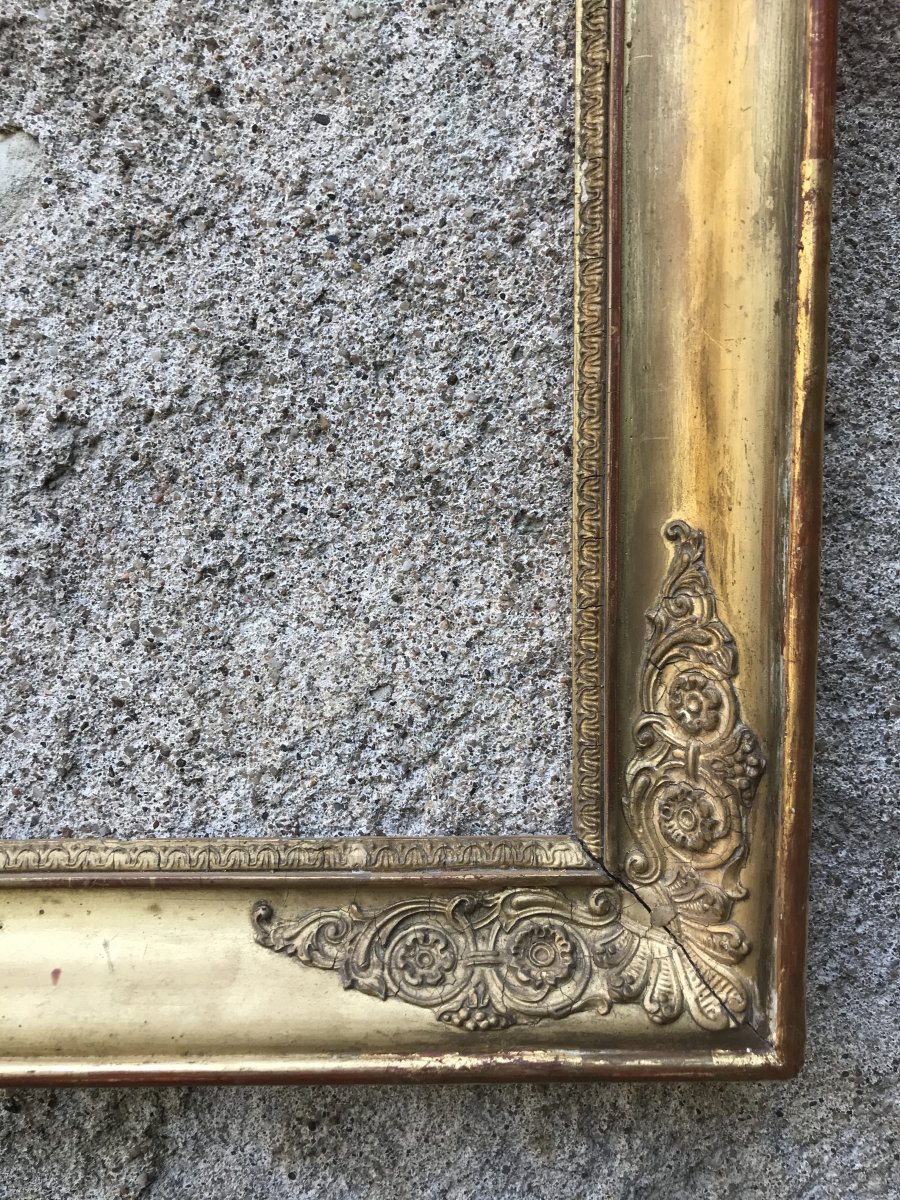 Golden Restoration Frame With Gold Leaf-photo-4