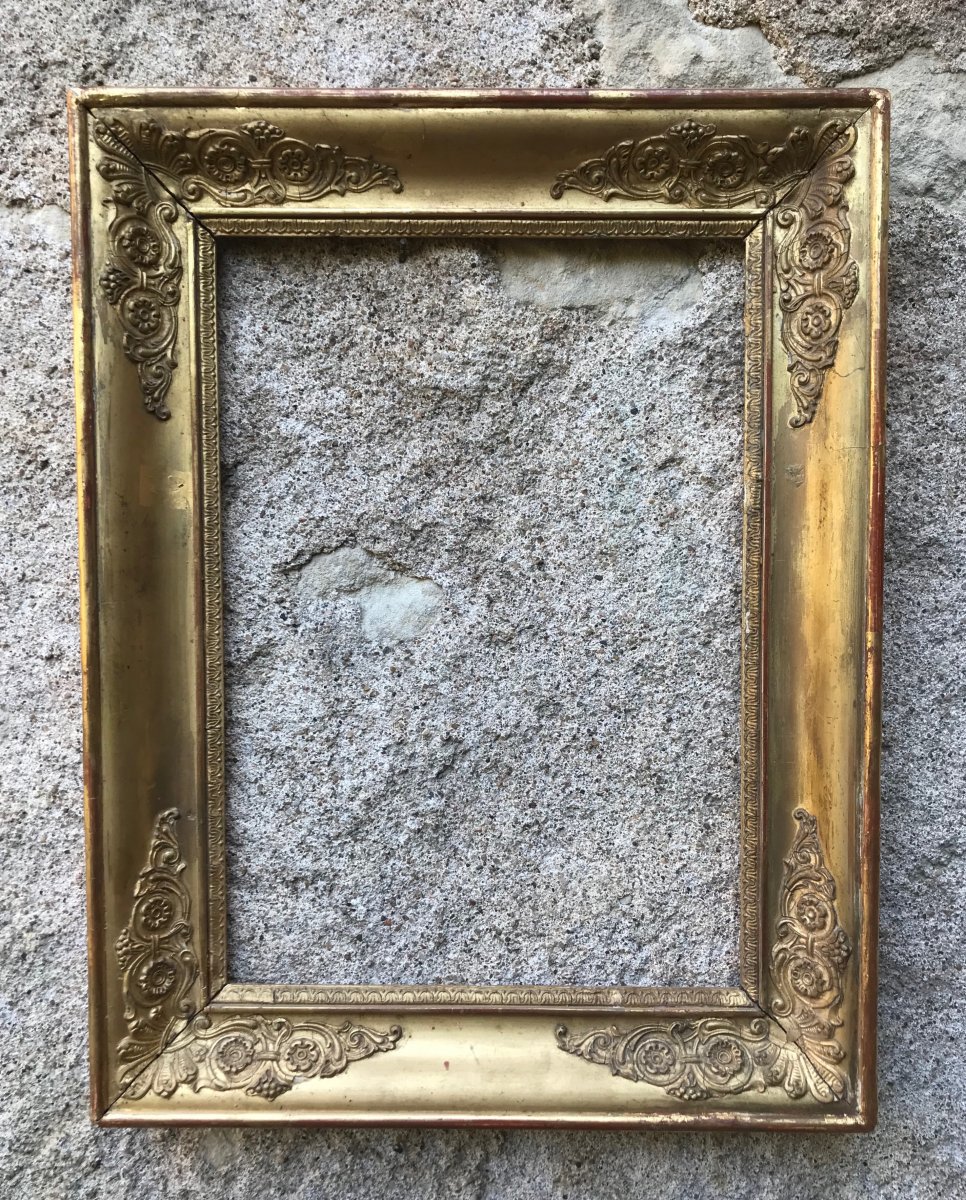 Golden Restoration Frame With Gold Leaf