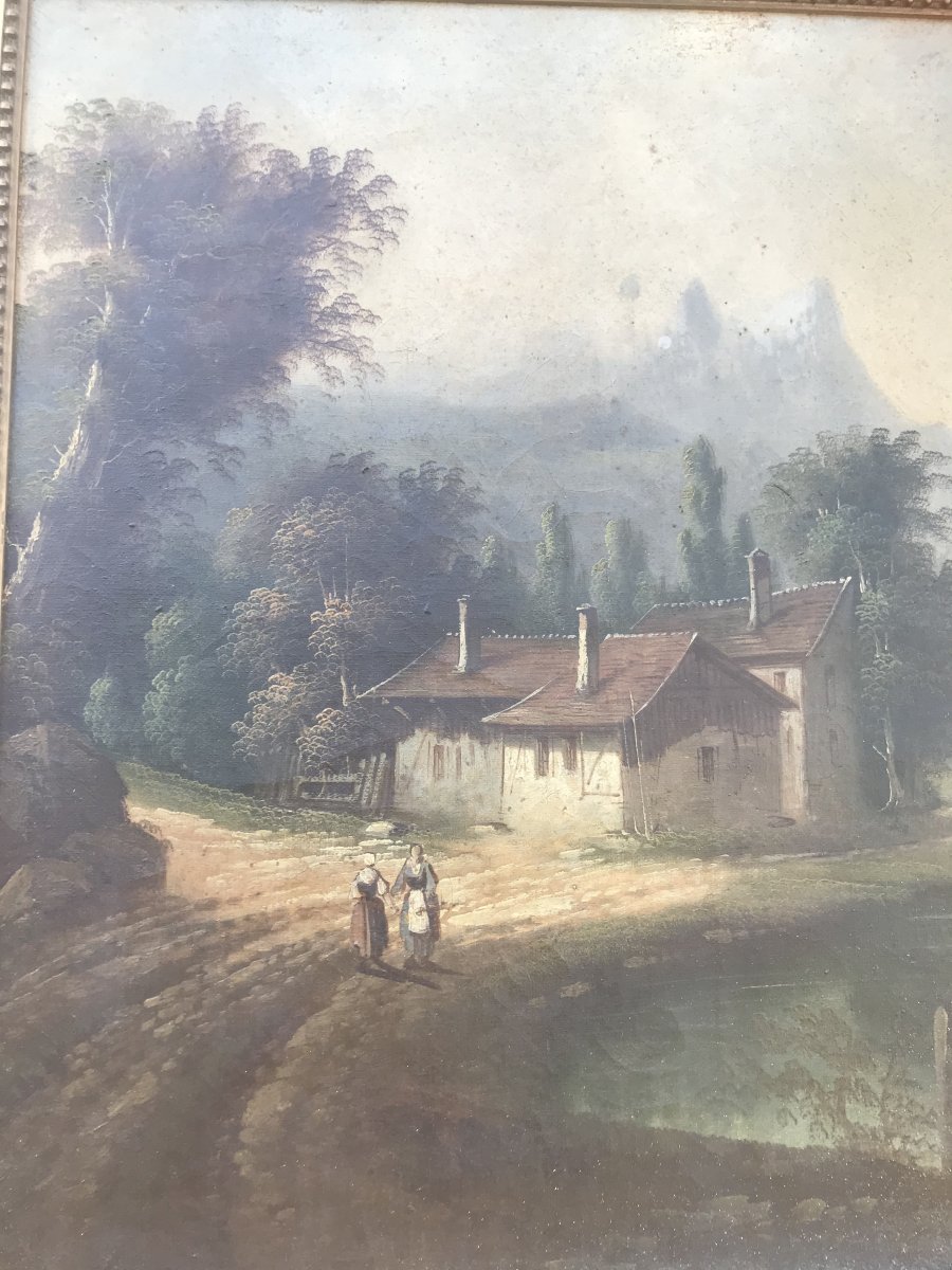 Trumeau avec paysage XIXème-photo-3
