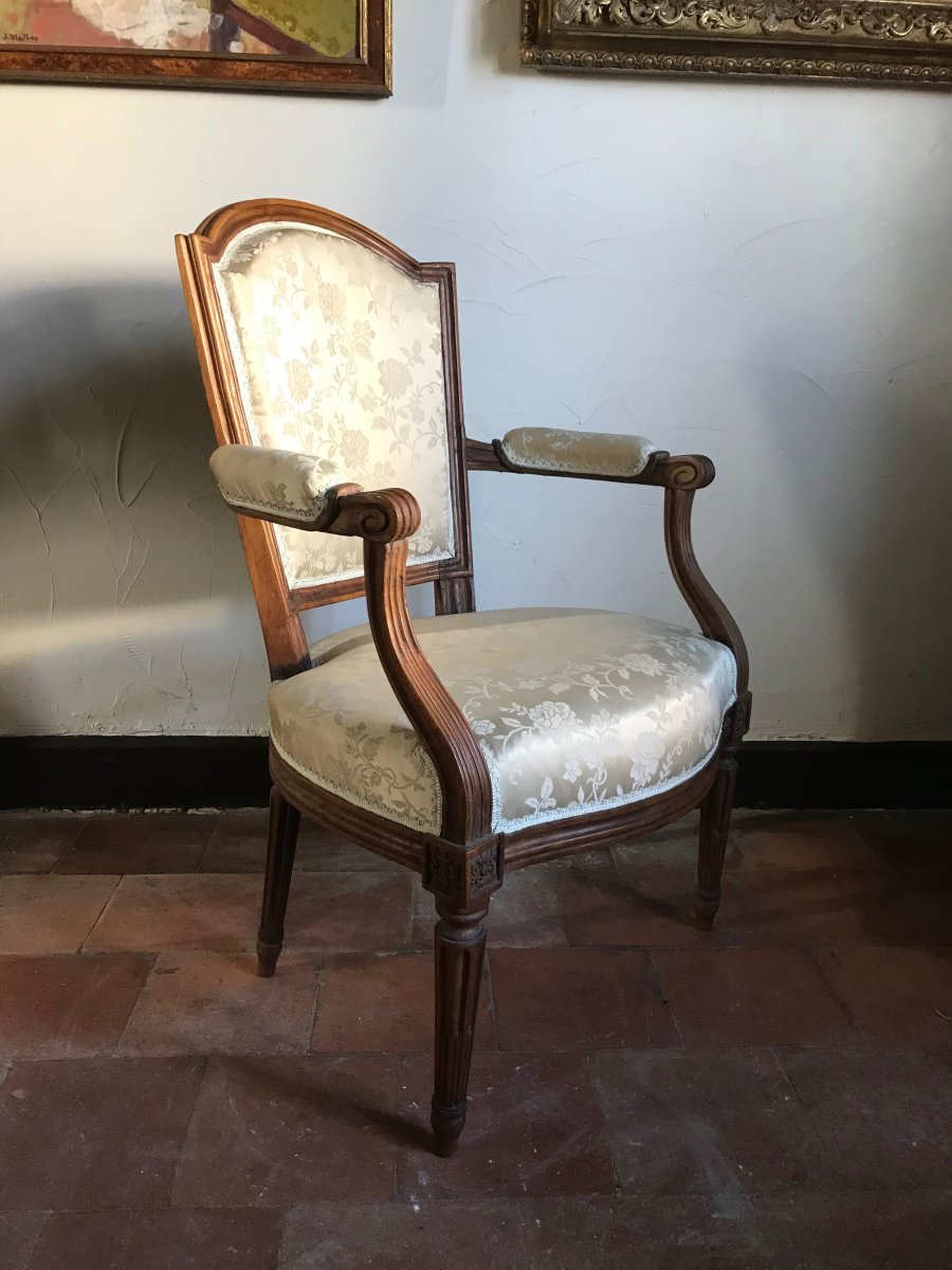 Fauteuil d'époque Louis XVI-photo-3