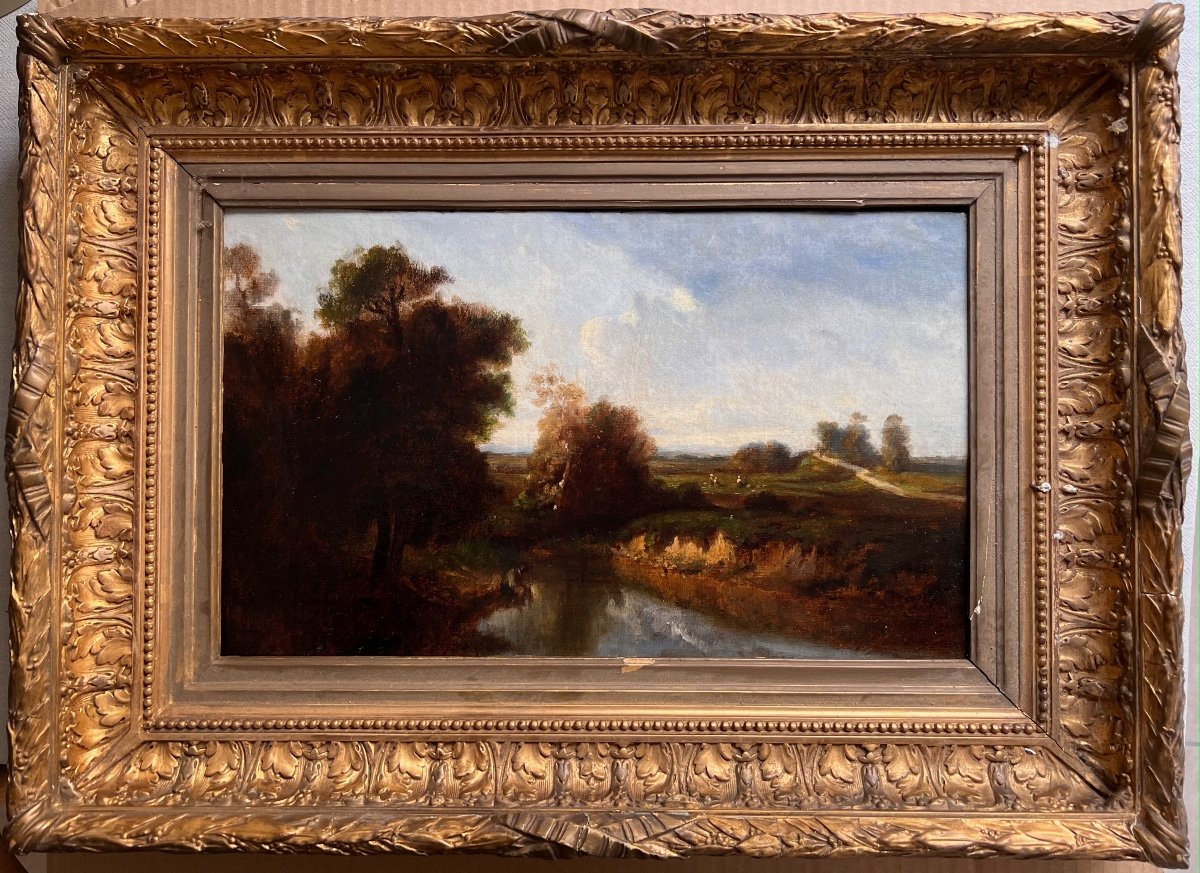 Attribué à Paul Huet (1803-1869)-Paris-Barbizon-Paysage-Fontainebleau-Daubigny-photo-2