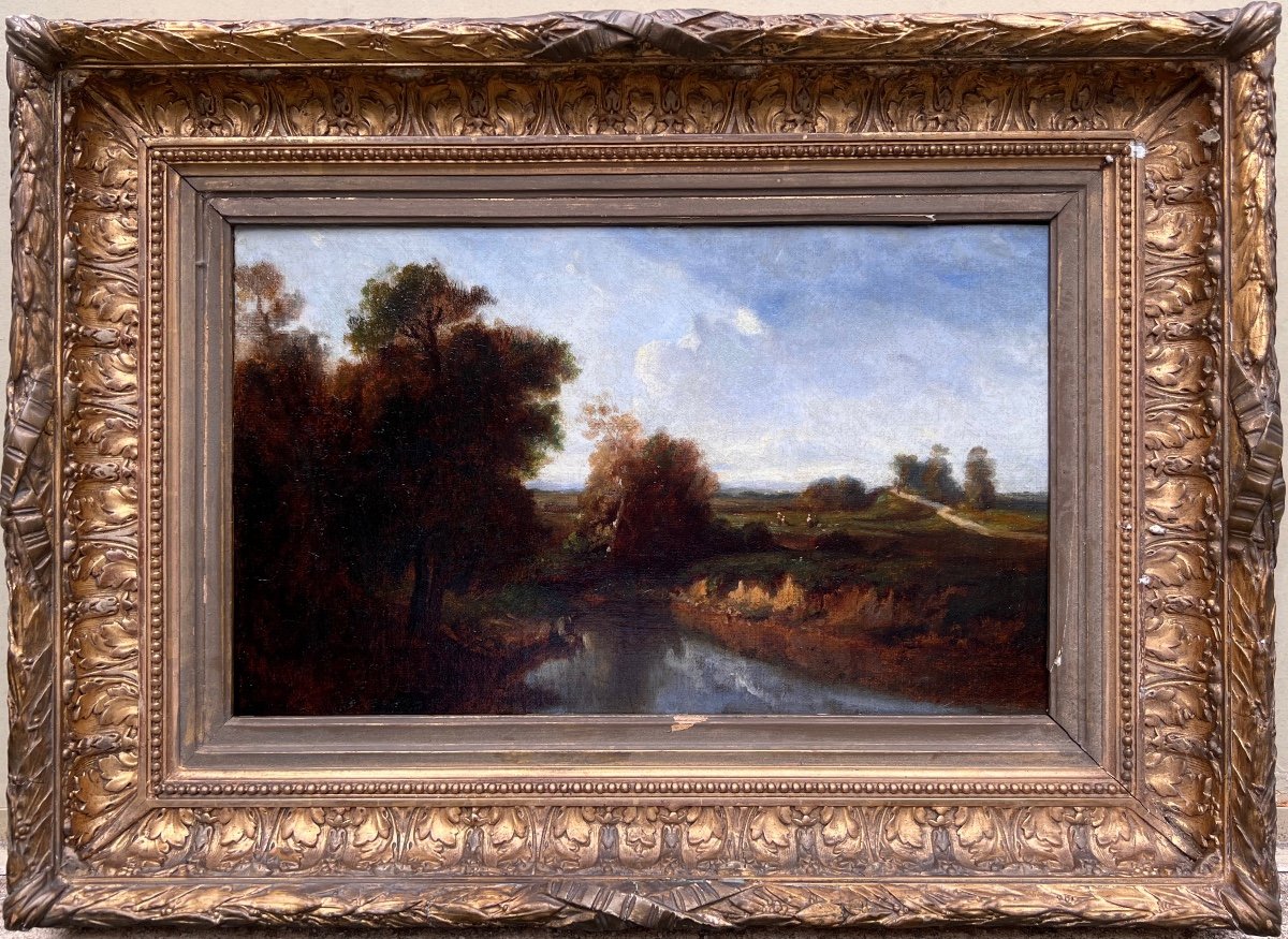 Attribué à Paul Huet (1803-1869)-Paris-Barbizon-Paysage-Fontainebleau-Daubigny-photo-4