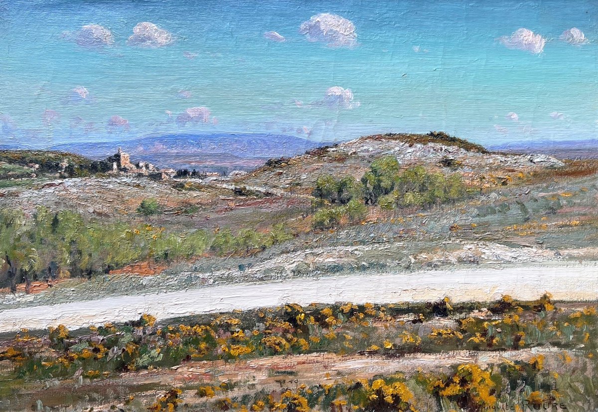 Auguste Roure (1878-1936) Avignon Provence The Plaine Des Angles In Gard-photo-4