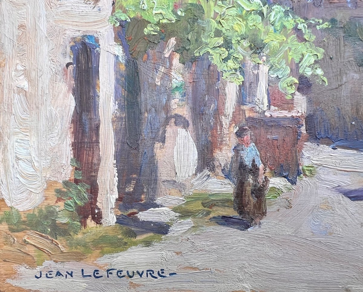 Jean Lefeuvre (1882-1974)-provence Avignon Villeneuve Rue De La Monnaie Grivolas-photo-3