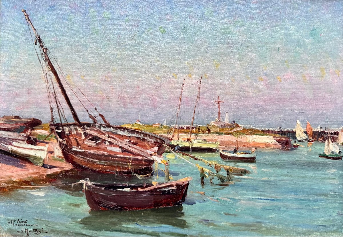 Louis Montagné (1879-1960) Provence Avignon Paris Calvados The Port Of Courseulles-sur-mer 1907-photo-4