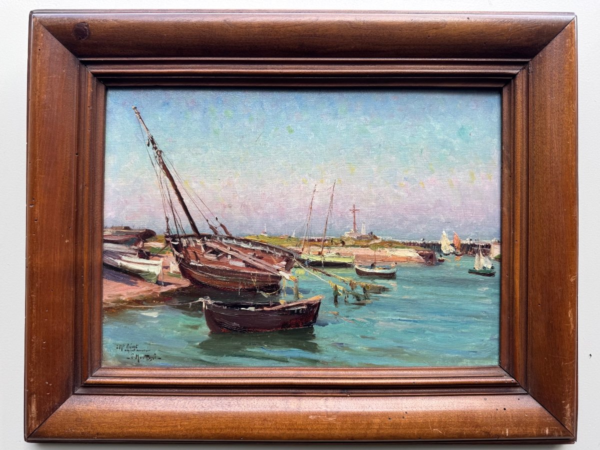 Louis Montagné (1879-1960) Provence Avignon Paris Calvados The Port Of Courseulles-sur-mer 1907-photo-2