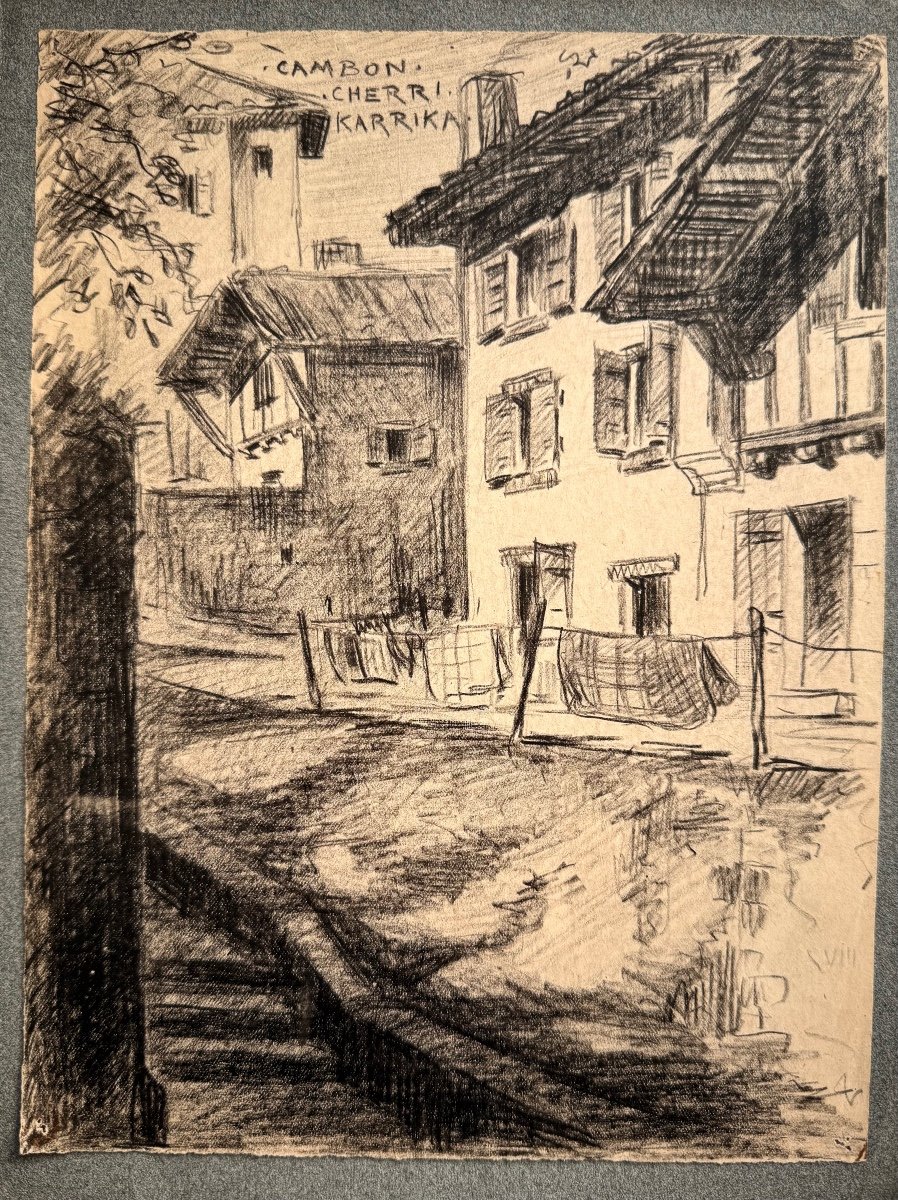 Raymond Silvy-leligois (1901-1927) Pays Basque Biarritz Cambo Pablo Tillac Lot De 40 Dessins -photo-2