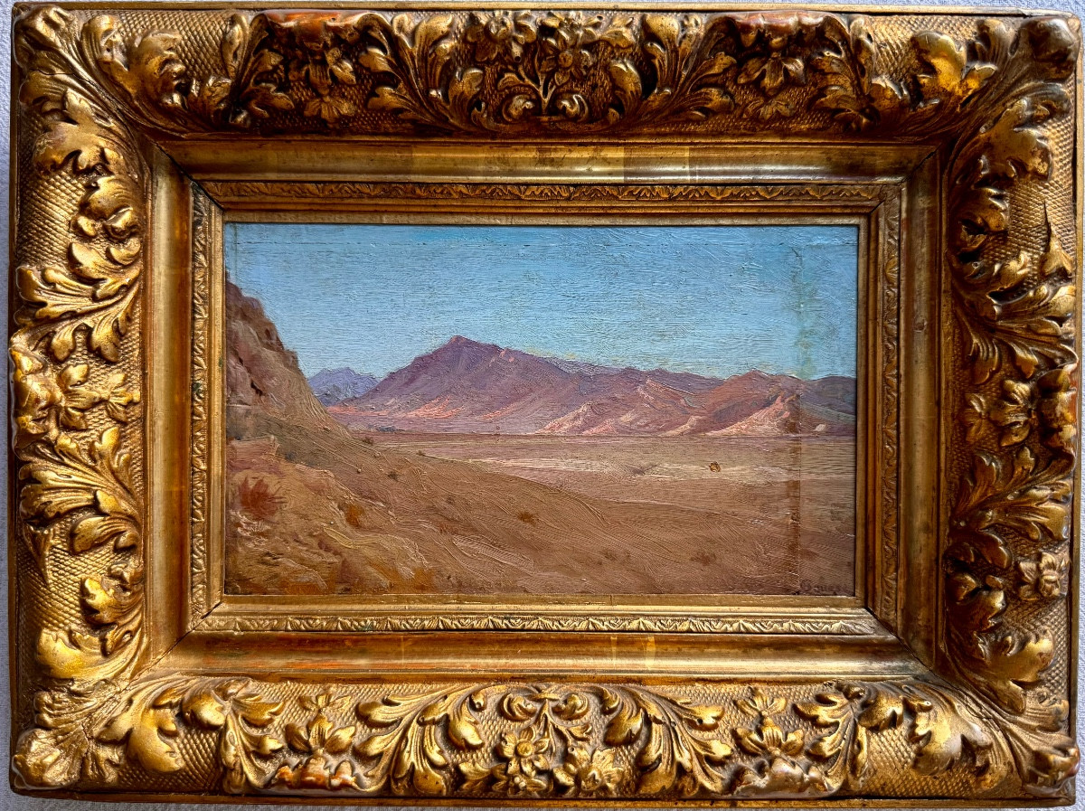 Hippolythe Camille Gourse (1870-1932) Toulouse Paris Orientalist The Desert