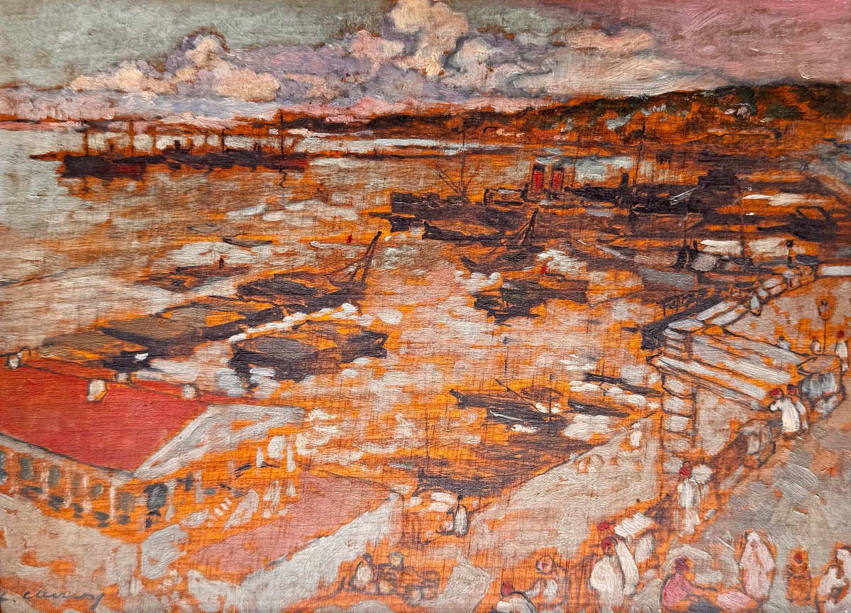 Léon Cauvy (1874-1933) Orientalist Montpellier Algiers The Port The Admiralty + Catalog