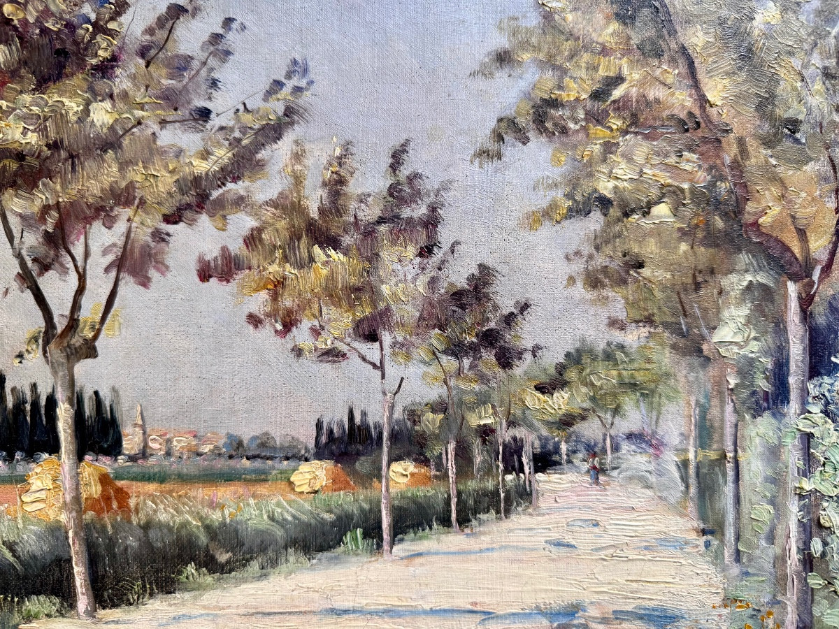 Joseph Meissonnier (1864-1943) Provence Avignon Vue de Montfavet Villeneuve Groupe Des Treize-photo-3