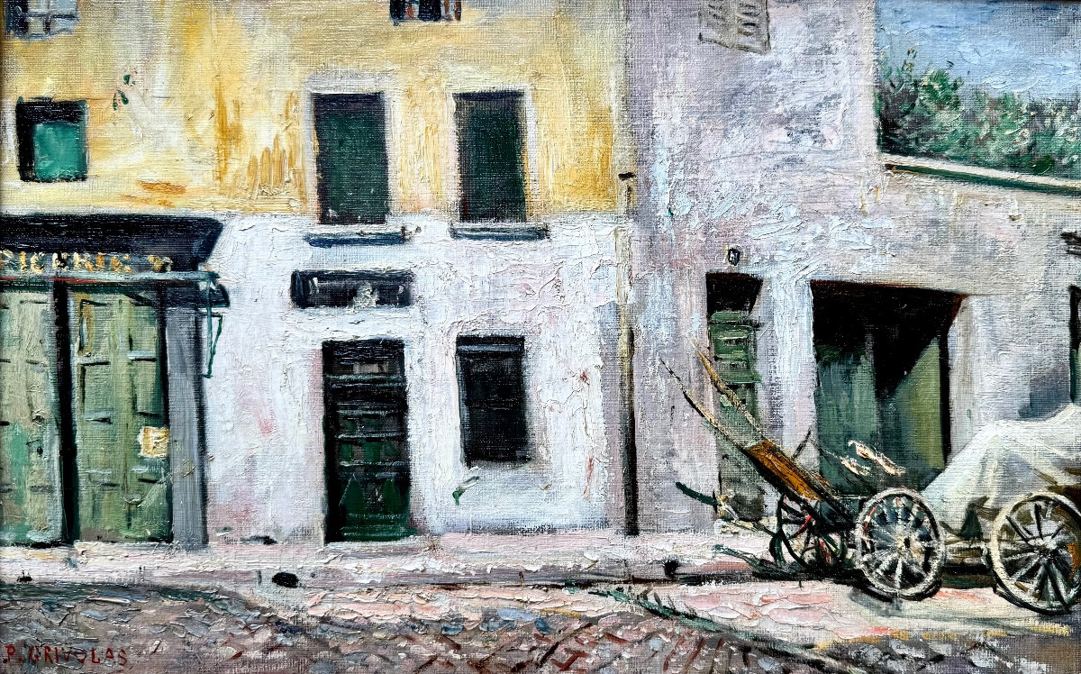 Pierre Grivolas (1823-1906) Provence Comtadine Félibre Vieil rue d'Avignon