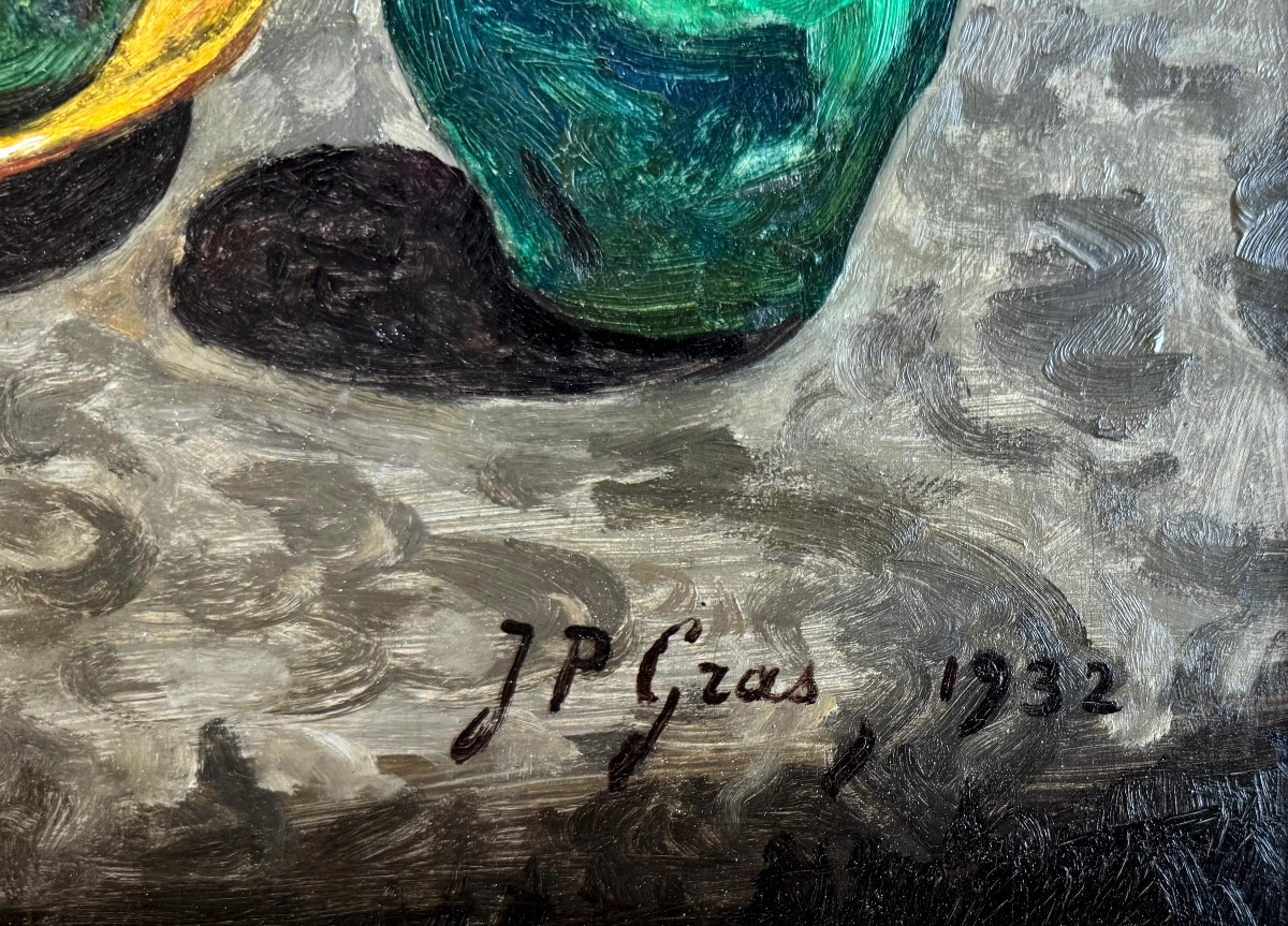 Jean-Pierre GRAS (1879-1964) Provence Avignon Félibre Nature morte aux pommes vertes-photo-3