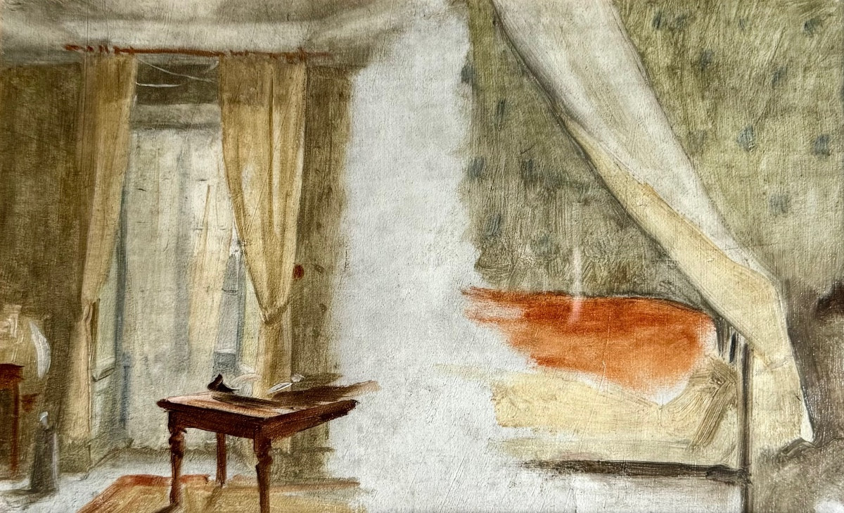 Jean-Jules Antoine Lecomte du Nouÿ (1842-1923) Paris Romantique Scène d'intérieur