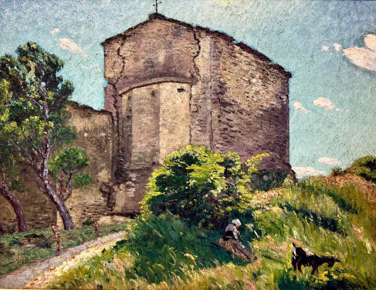 Auguste Roure (1878-1936) Provence Avignon Chapelle Saint-Vérédème à Pujaut (Gard)-photo-3