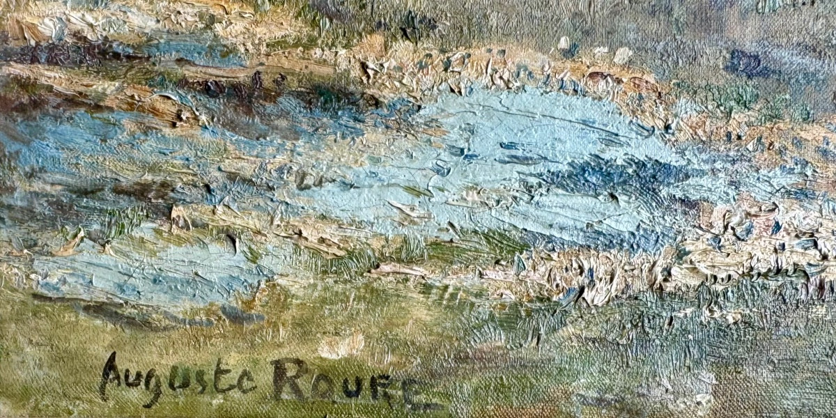 Auguste Roure (1878-1936) Provence Avignon People On A Garrigue Path Les Angles-photo-4