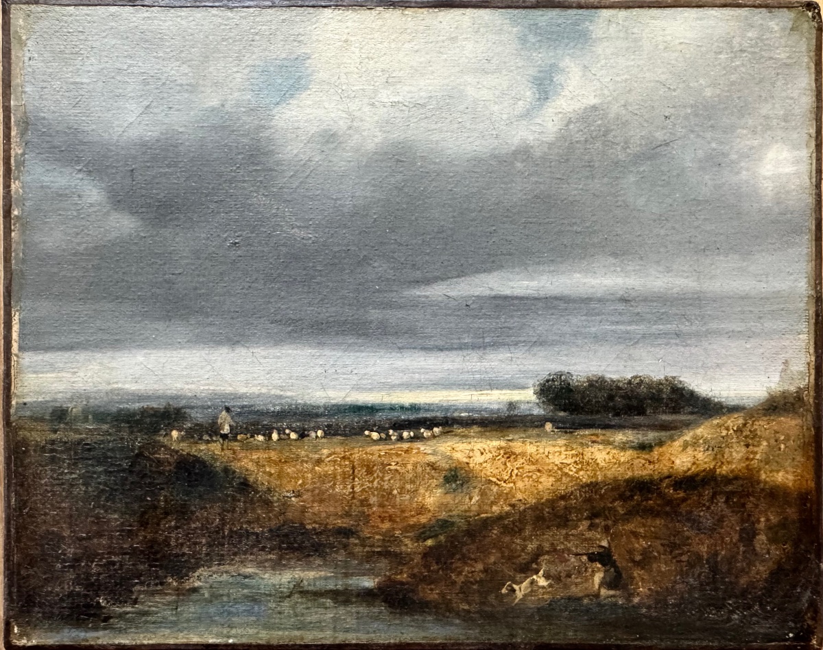 19th-century French School: Hunting Scene In A Landscape-photo-3