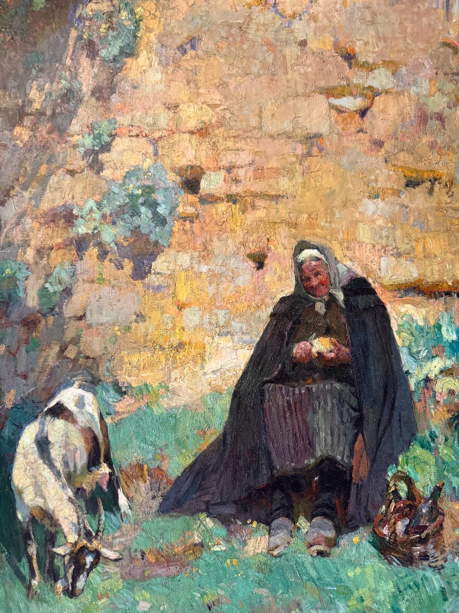 Louis Montagné (1879-1960) Provence Avignon Paris Toinette et sa chèvre, les Angles 1906-photo-3