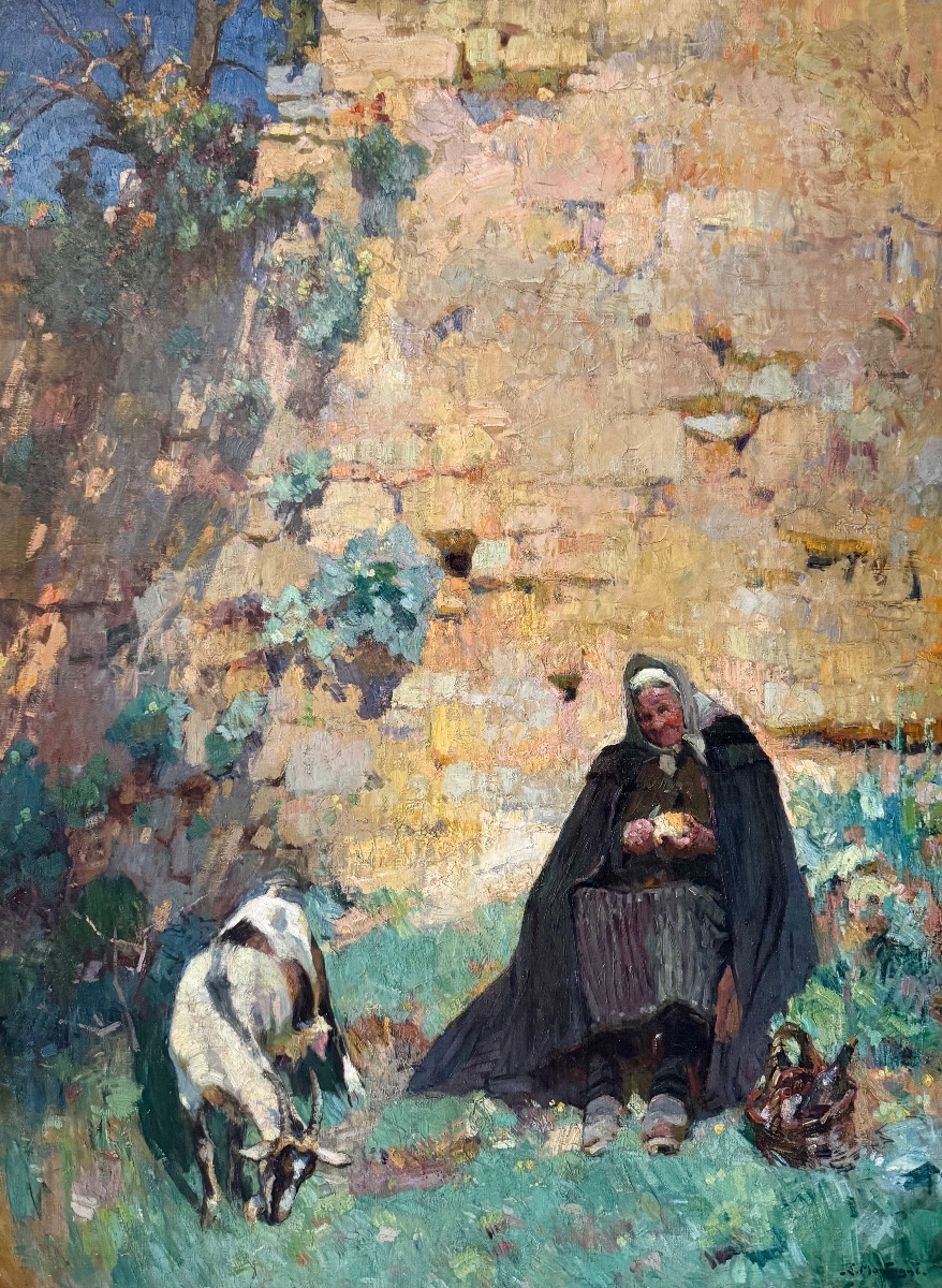 Louis Montagné (1879-1960) Provence Avignon Paris Toinette et sa chèvre, les Angles 1906