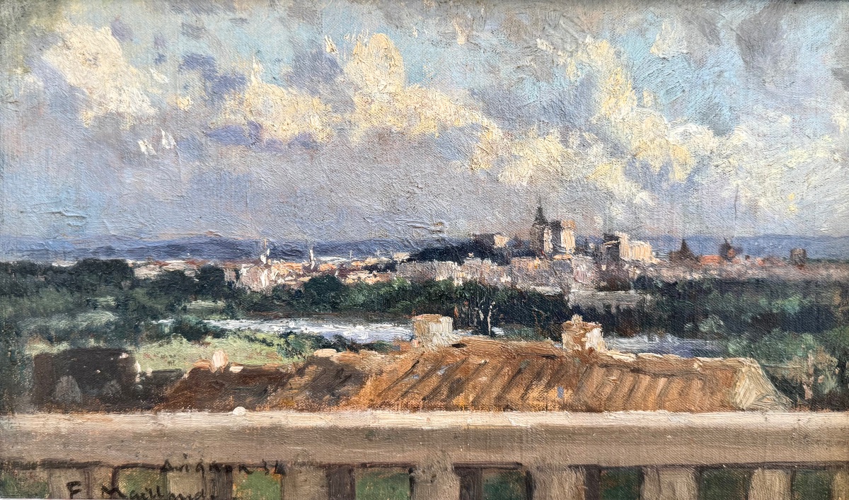 Fernand Maillaud (1862-1948) Mouhet Paris Vue d'Avignon depuis Villeneuve 1934
