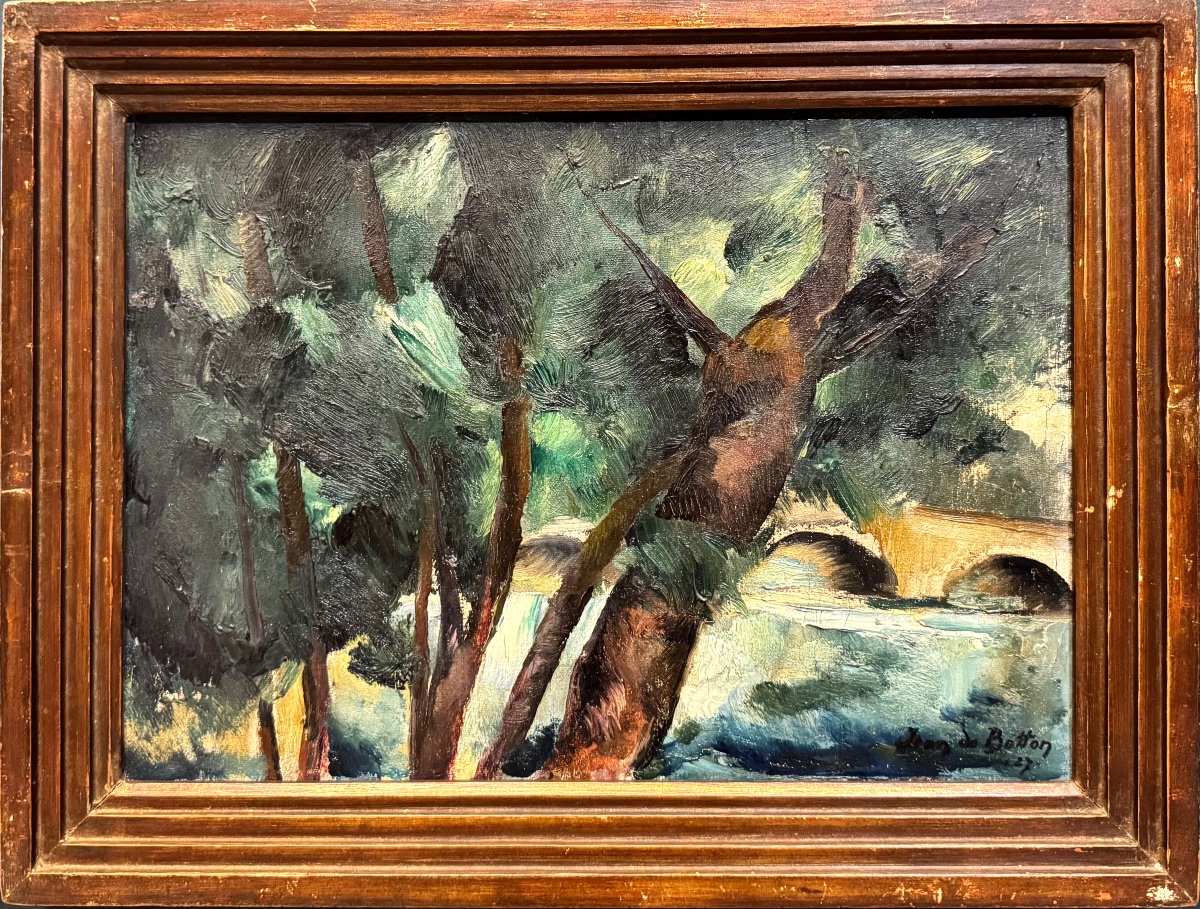 Jean Isy de Botton (1898-1978) Grèce Paris New-York Paysage daté de 1927-photo-3