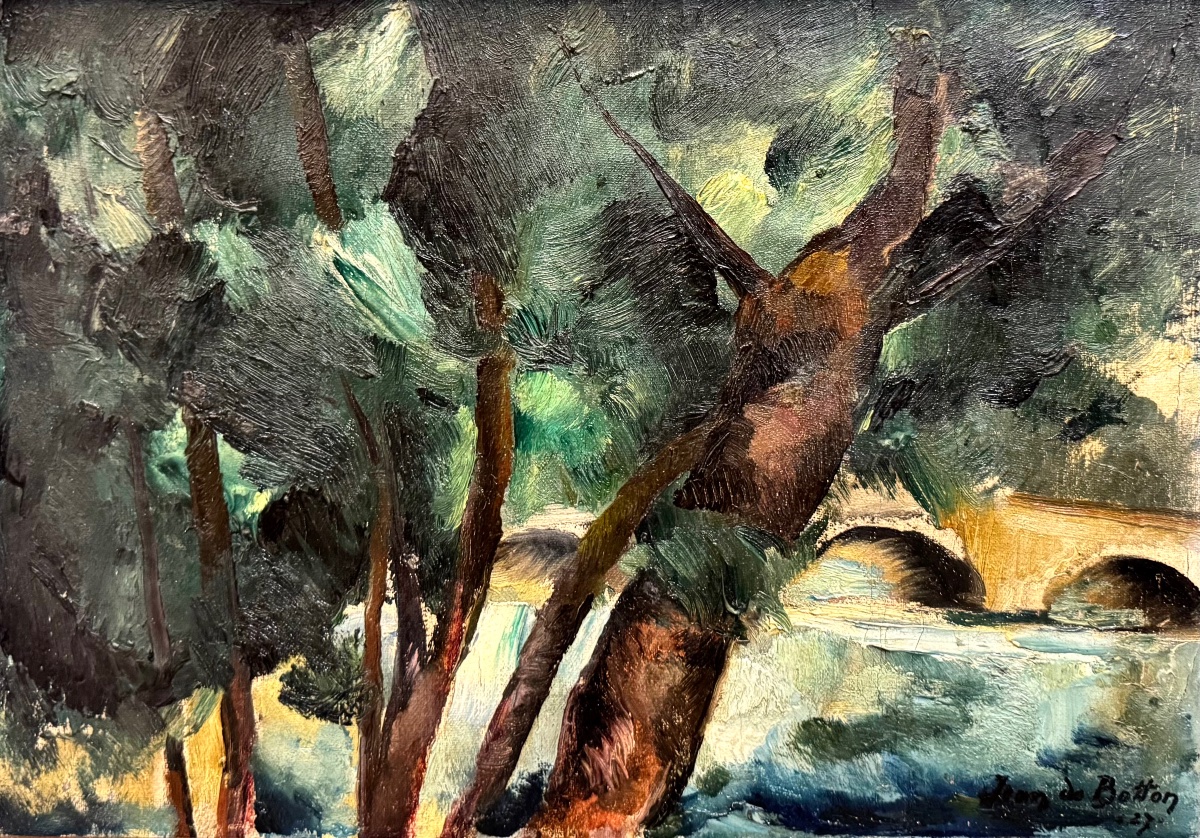 Jean Isy de Botton (1898-1978) Grèce Paris New-York Paysage daté de 1927