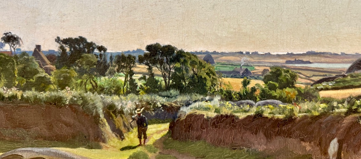Paul Saïn (1853-1908) Provence Avignon Bretagne Environs de Ploumanac'h vue sur Trégastel 1888-photo-2