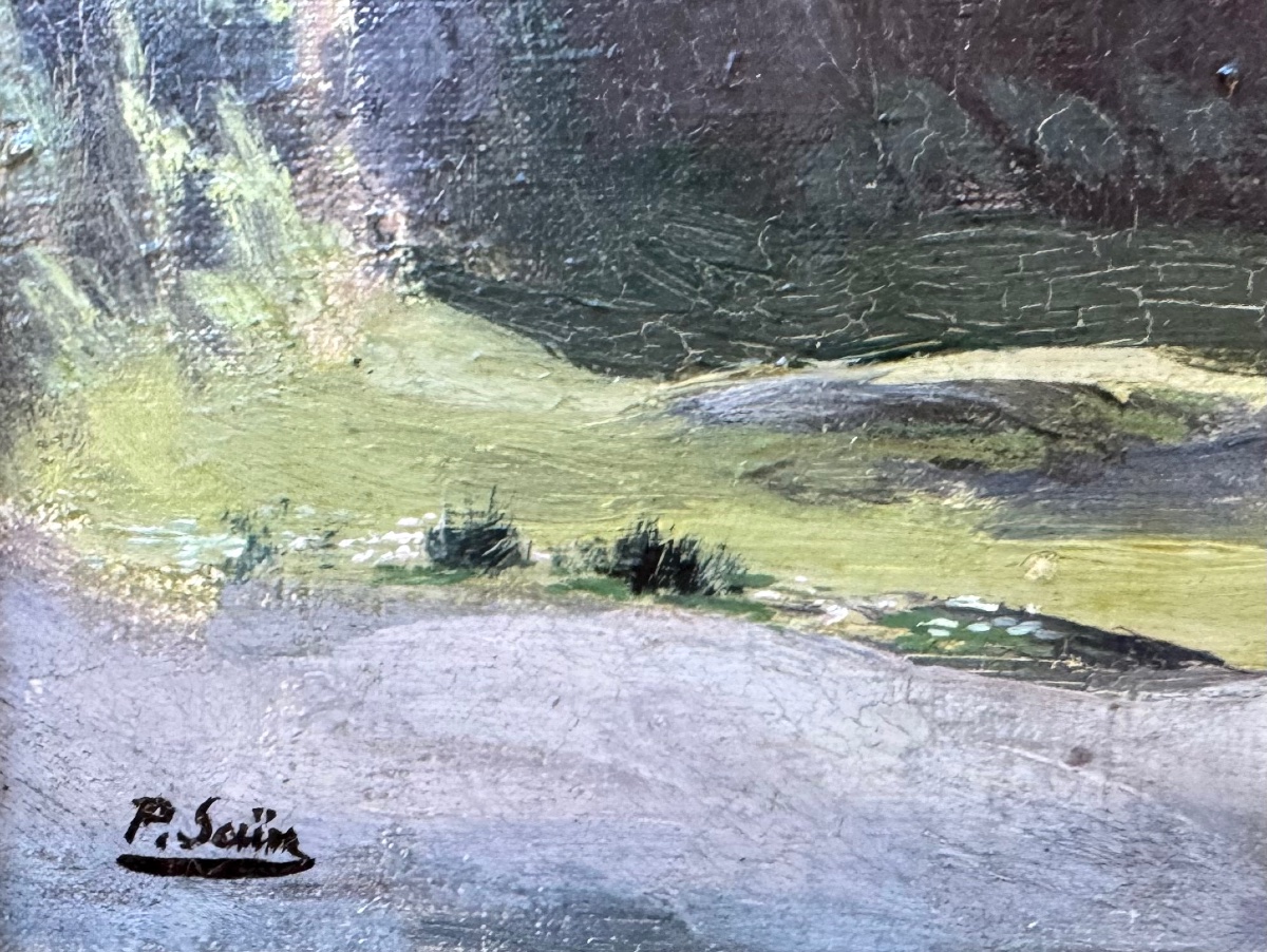 Paul Saïn (1853-1908) Provence Avignon Bretagne Environs de Ploumanac'h vue sur Trégastel 1888-photo-1