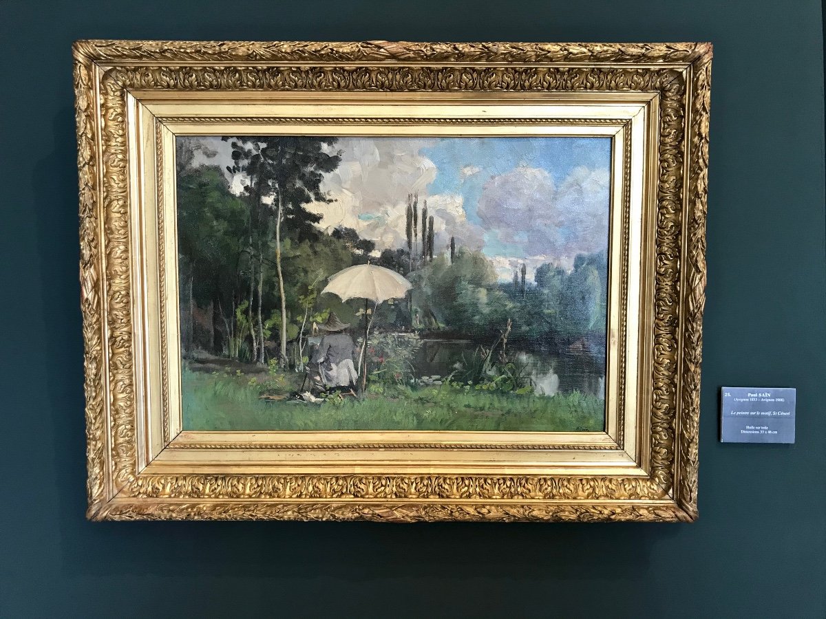 Paul Saïn (1853-1908) -avignon-provence-self-portrait On The Motif In Saint-céneri-le-gérei-photo-2
