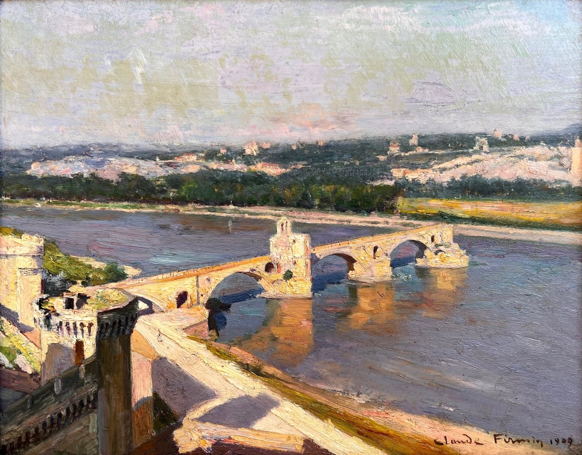 Claude Firmin (1864-1944)-avignon-provence-paris-the Pont Saint Benezet, 1909-photo-4