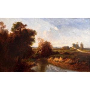 Attributed To Paul Huet (1803-1869)-paris-barbizon-landscape-fontainebleau-daubigny