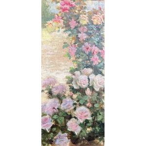Jules Flour (1864-1921) Provence Avignon Group Of Thirteen Rose Garden