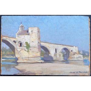 Jean Lefeuvre (1882-1974)-provence Avignon Le Pont Saint Benezet